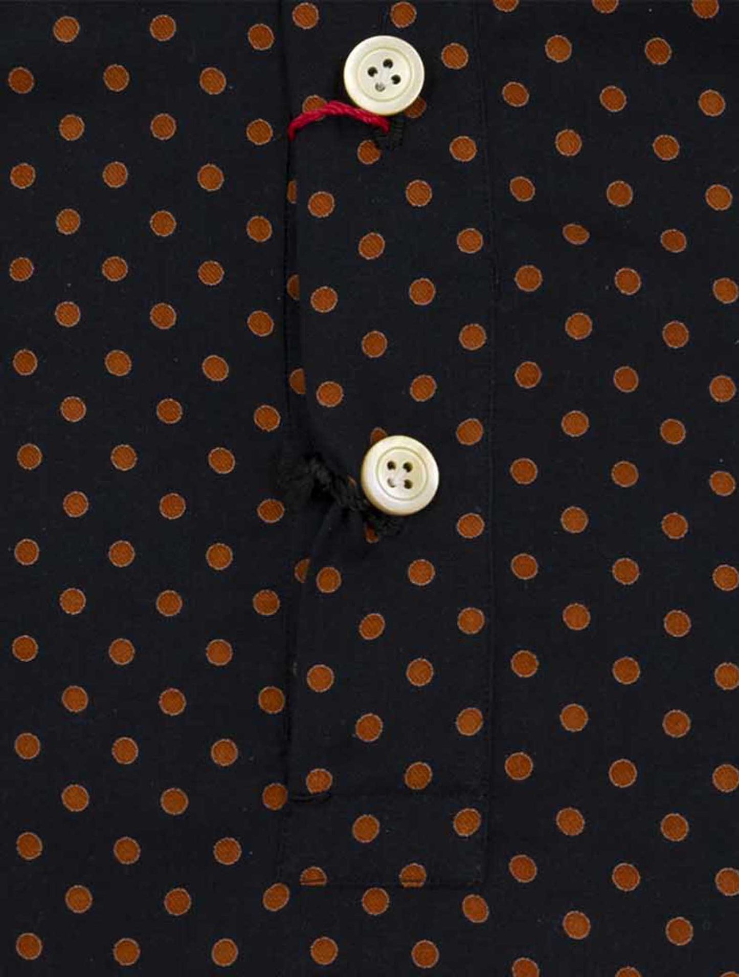 Kiton Black Orange Cotton Polo Shirt Positano