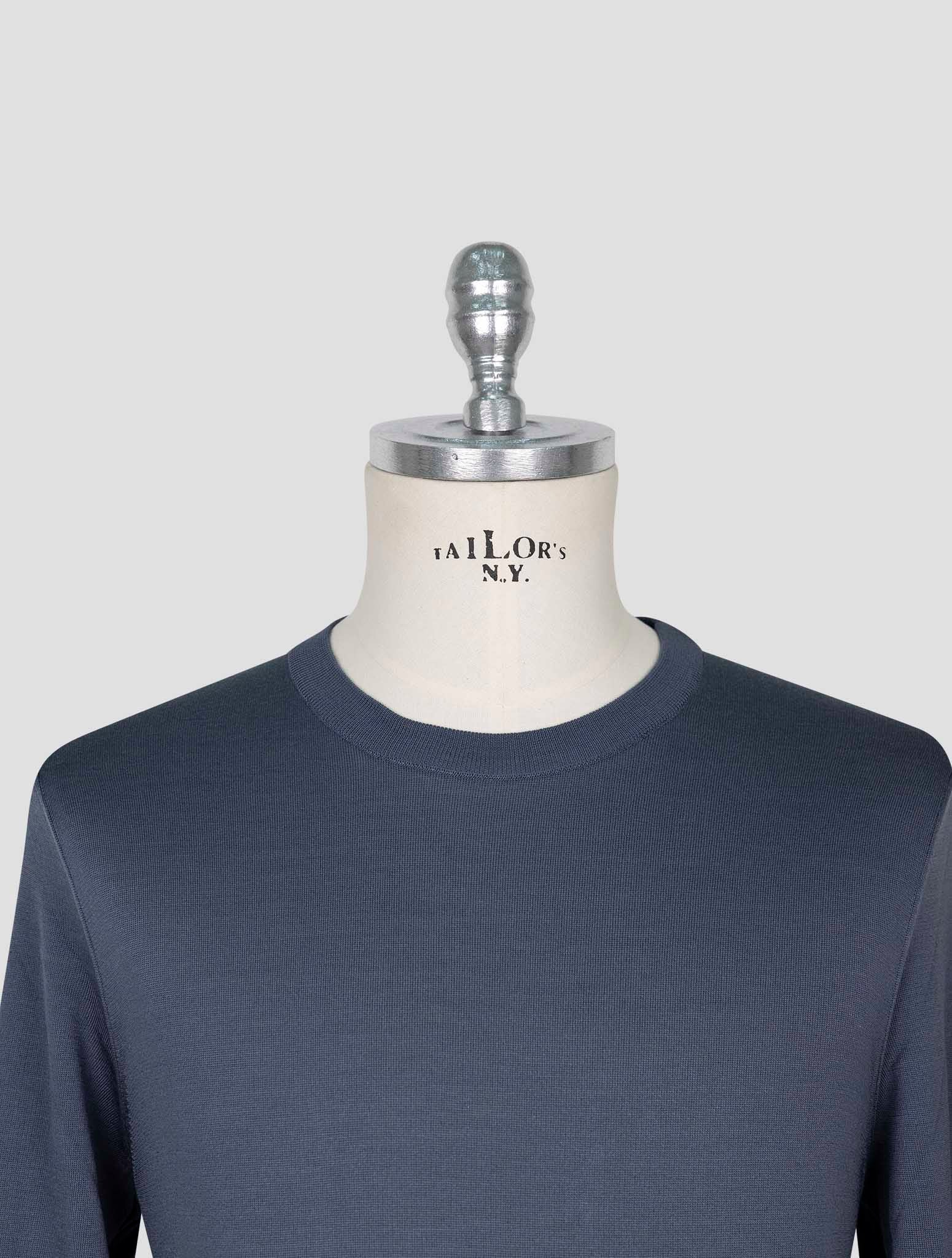 Kiton Gray Silk Sweater Crewneck