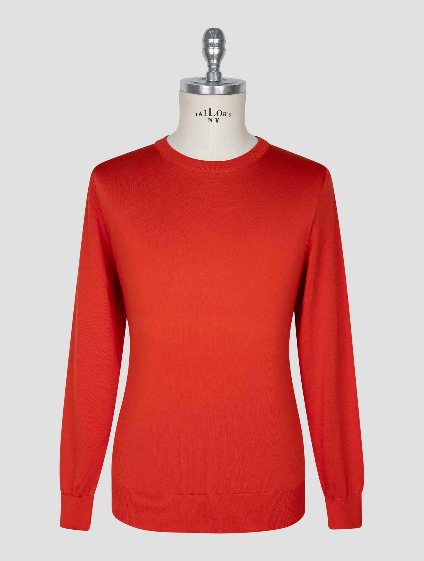 Kiton Red Silk Sweater Crewneck