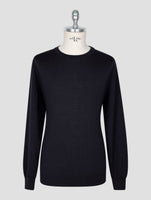 Kiton Black Wool Sweater Crewneck