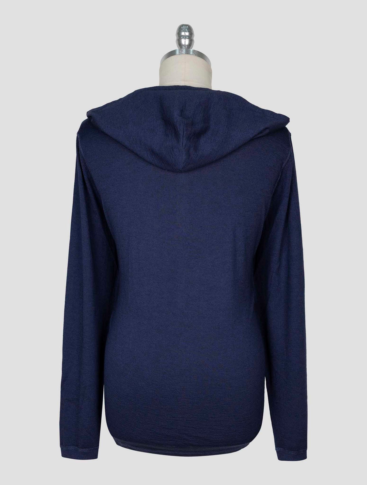 Kiton Blue Cashmere Silk Sweater Hoodie