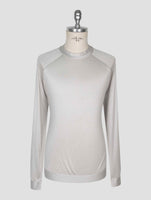 Kiton Gray Silk Sweater Half Neck