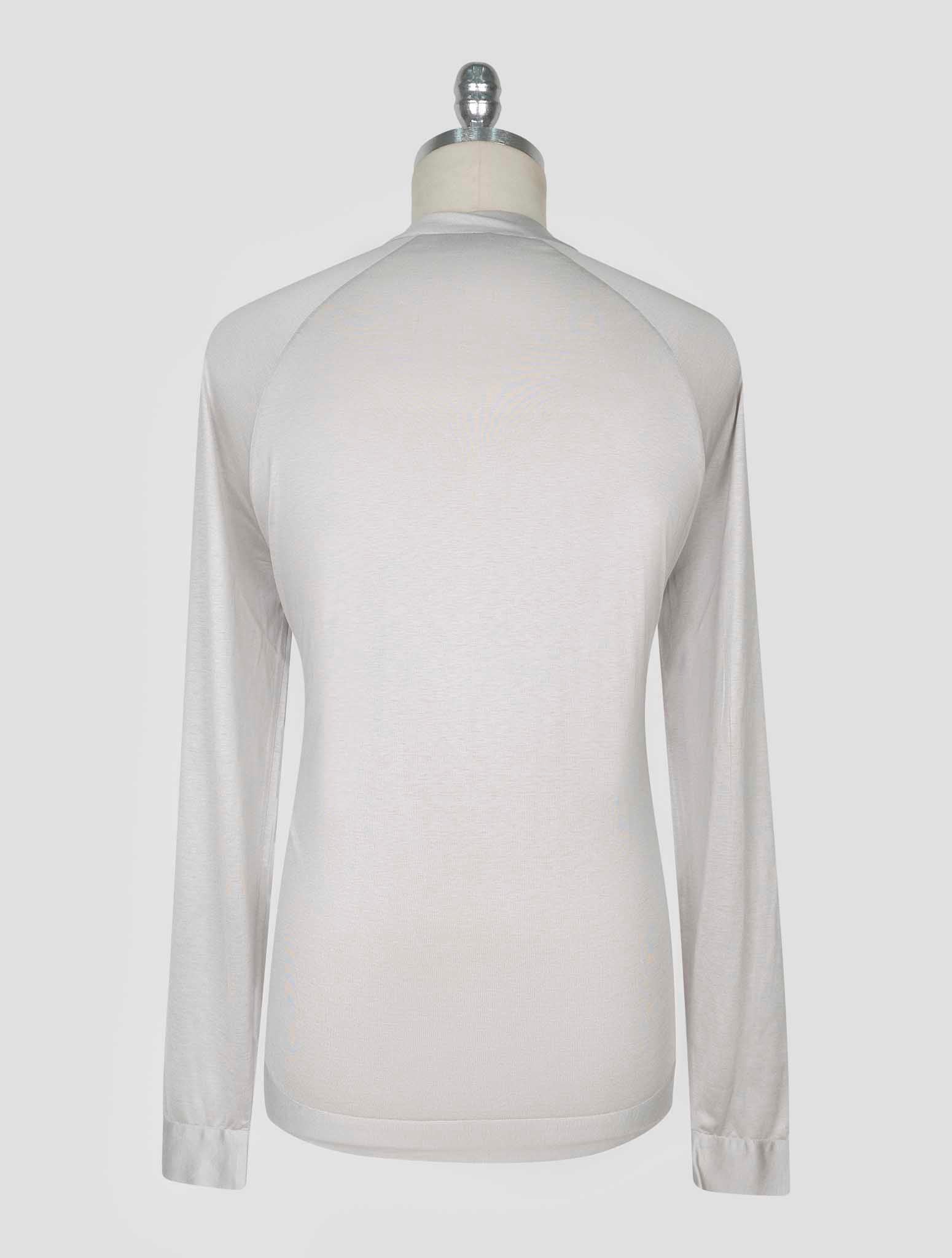 Kiton Gray Silk Sweater Half Neck