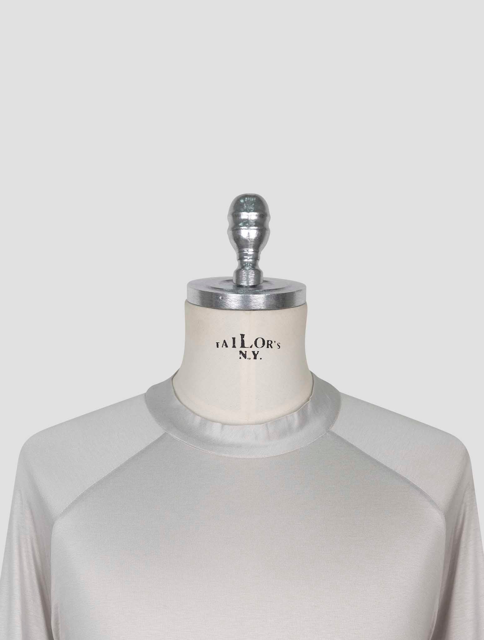 Kiton Gray Silk Sweater Half Neck
