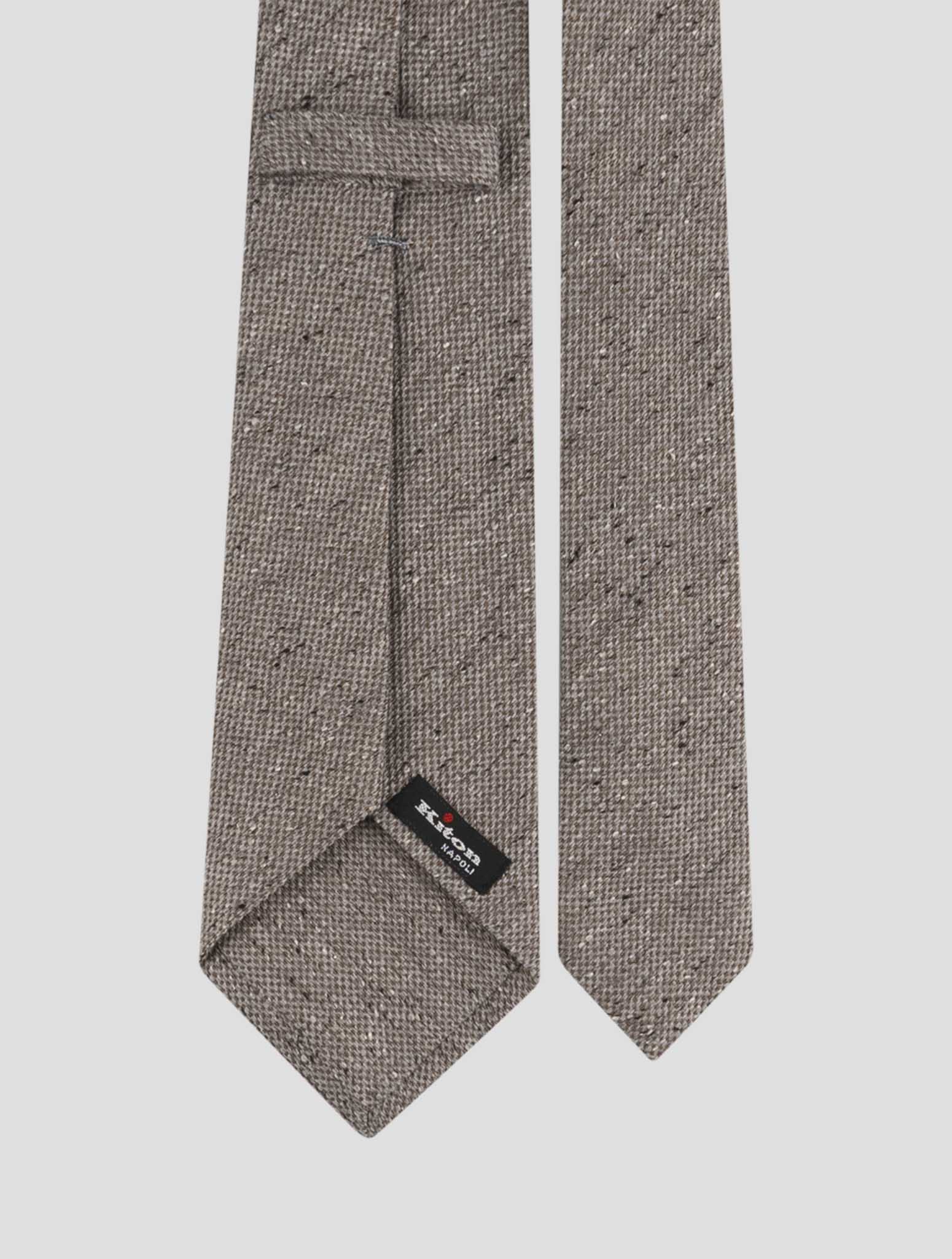 Kiton Brown Silk Tie