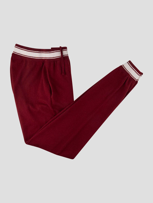 Kiton Burgundy Cashmere Jogging Pants