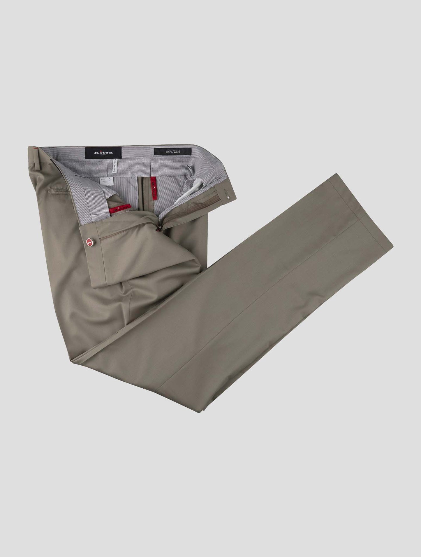 Kiton Green Wool Pants