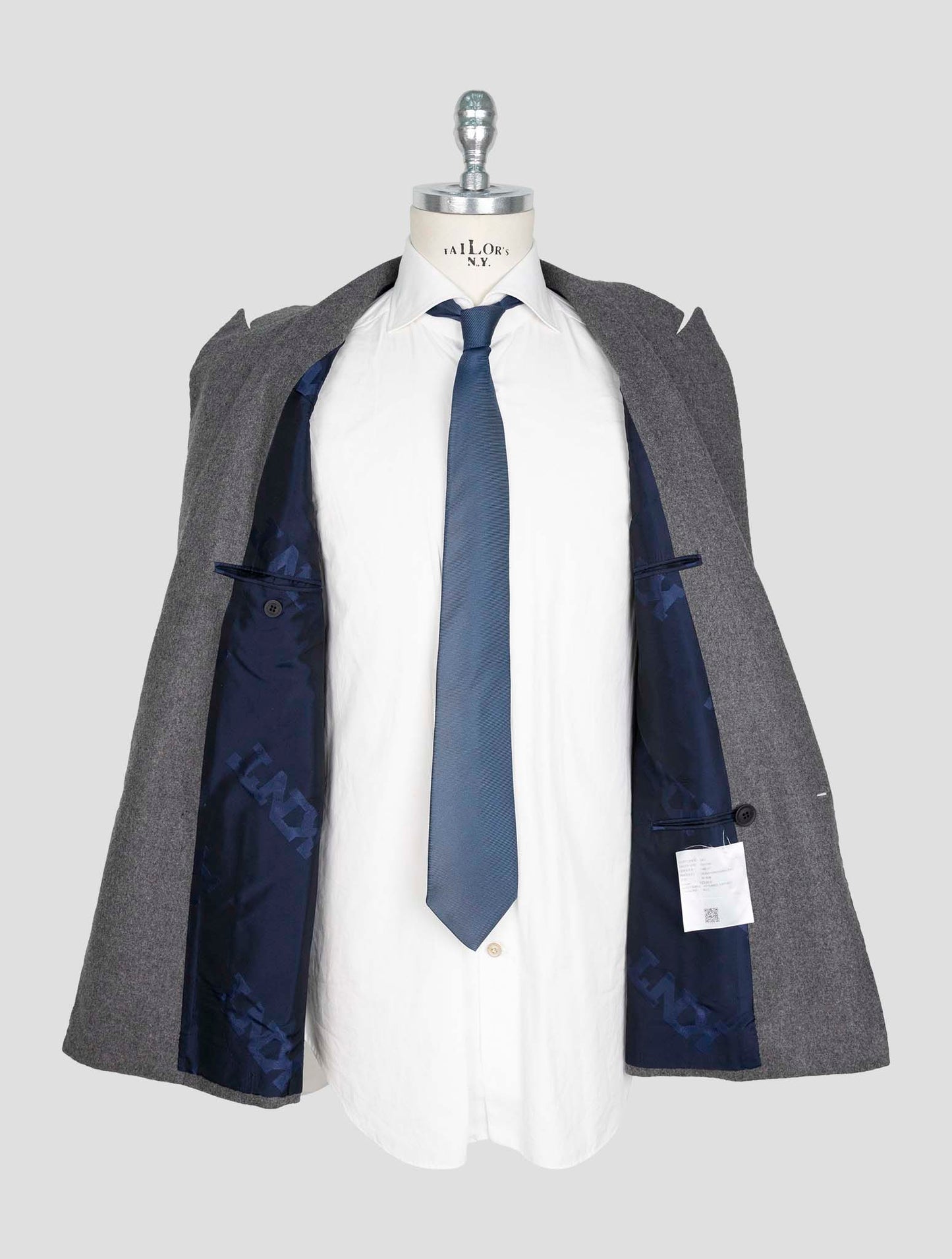 Kiton Knt Dark Gray Wool Blazer