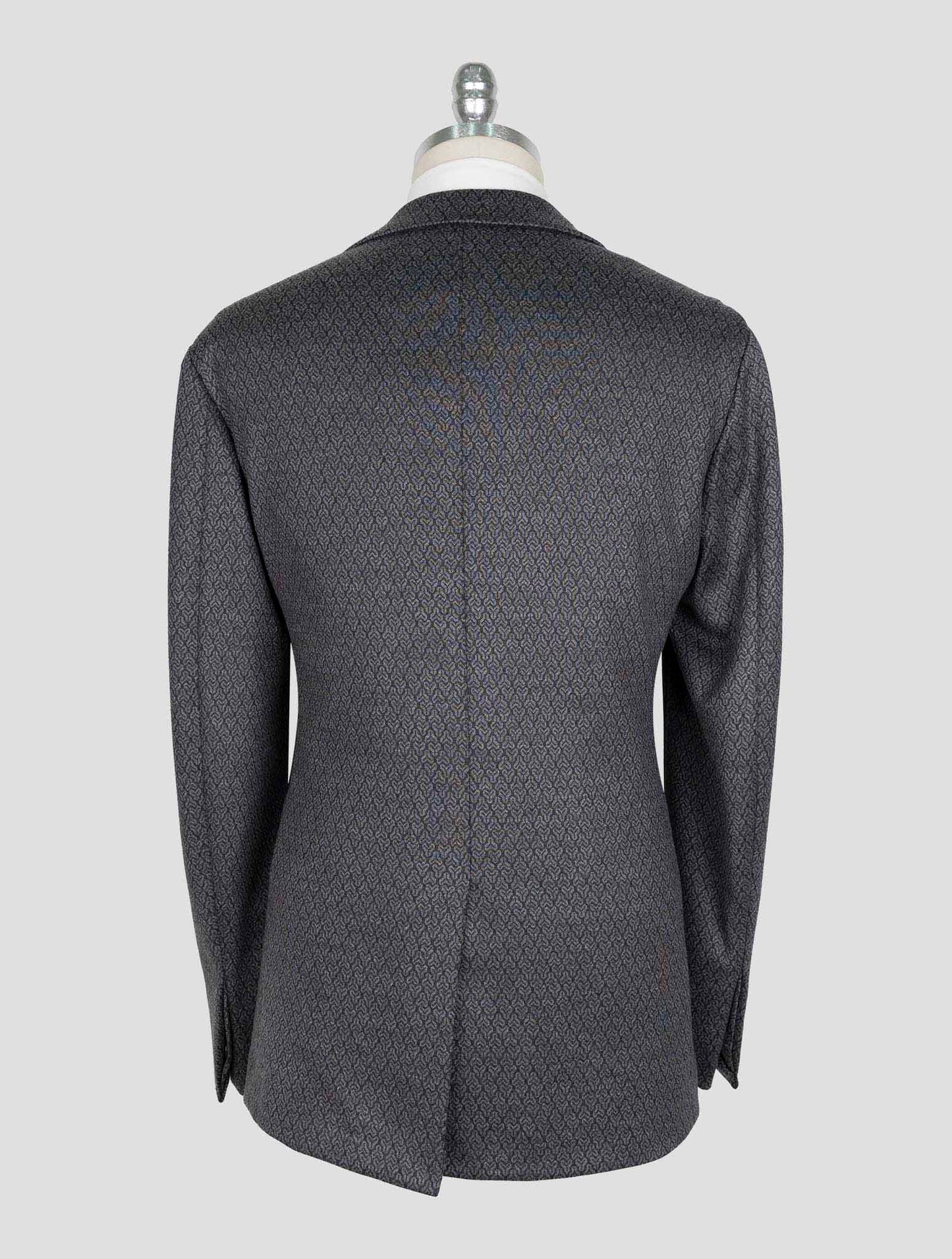 Kiton Knt Dark Gray Wool Cashmere Pl Blazer