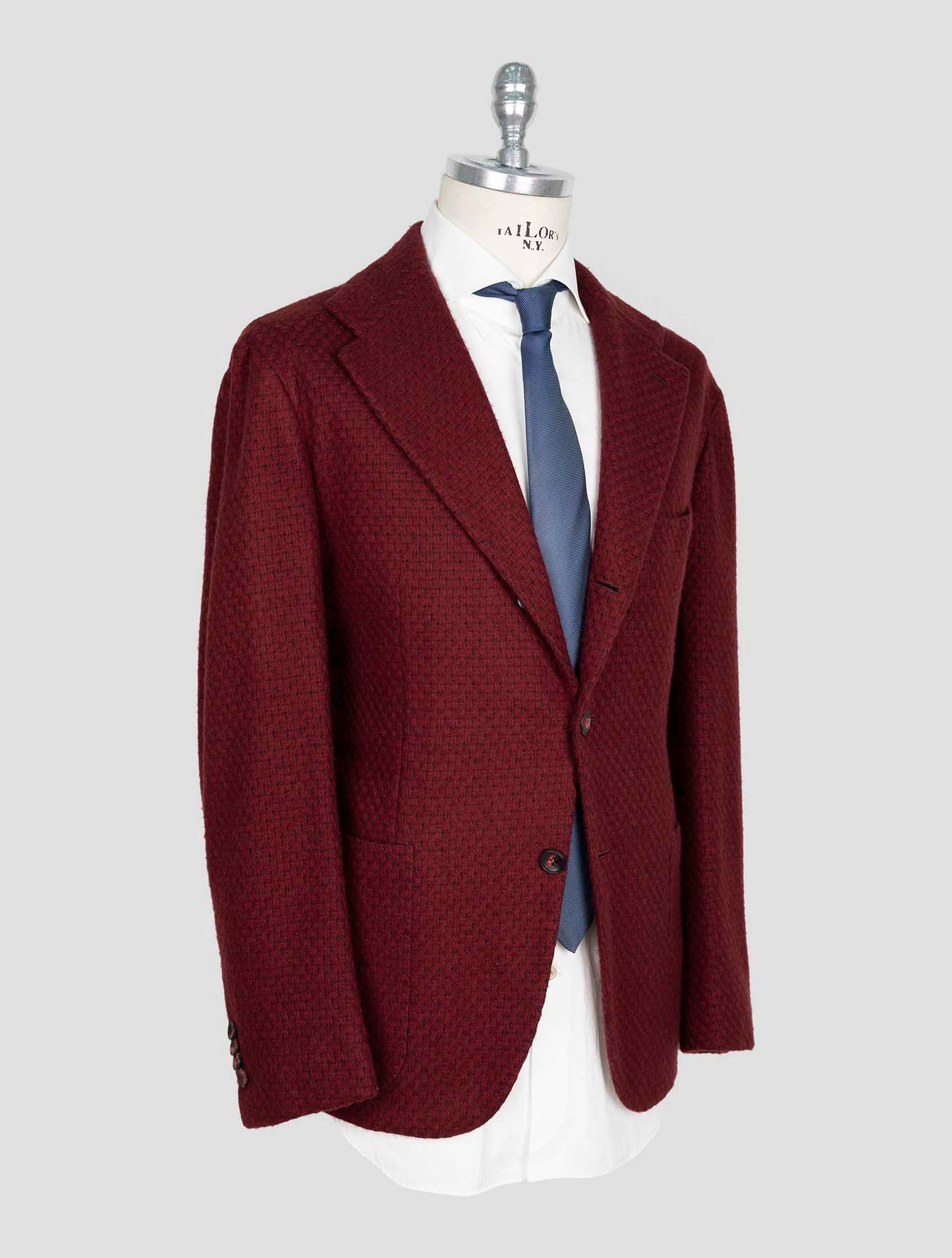 Kiton Burgundy Cashmere Blazer