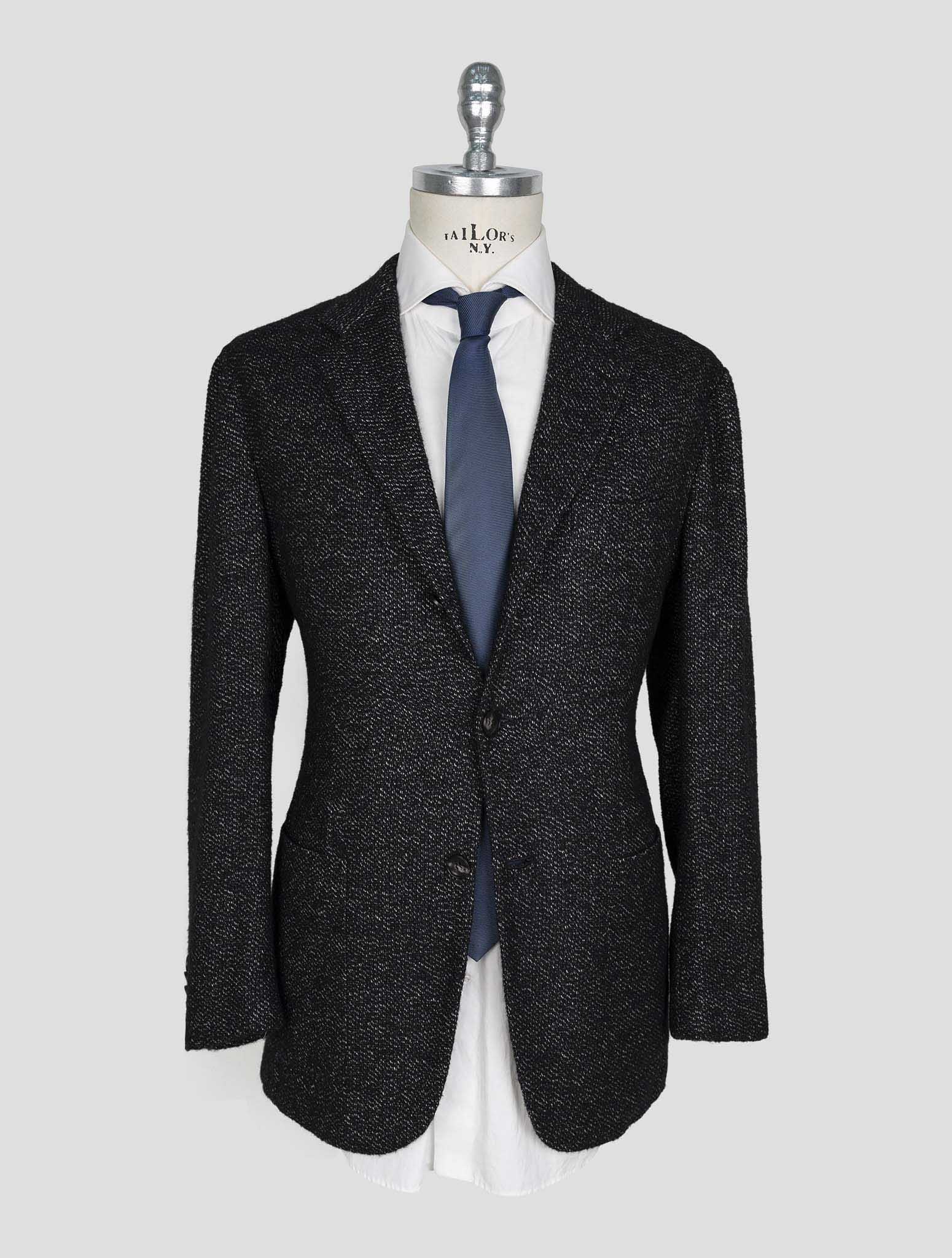 Kiton Dark Gray Cashmere Silk Wool Pa Blazer
