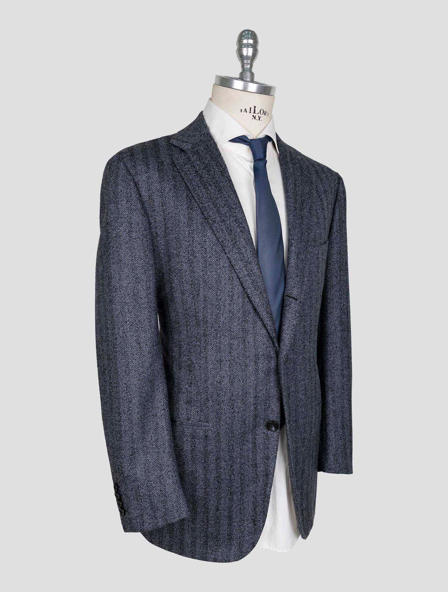 Kiton Blue Gray Cashmere Blazer