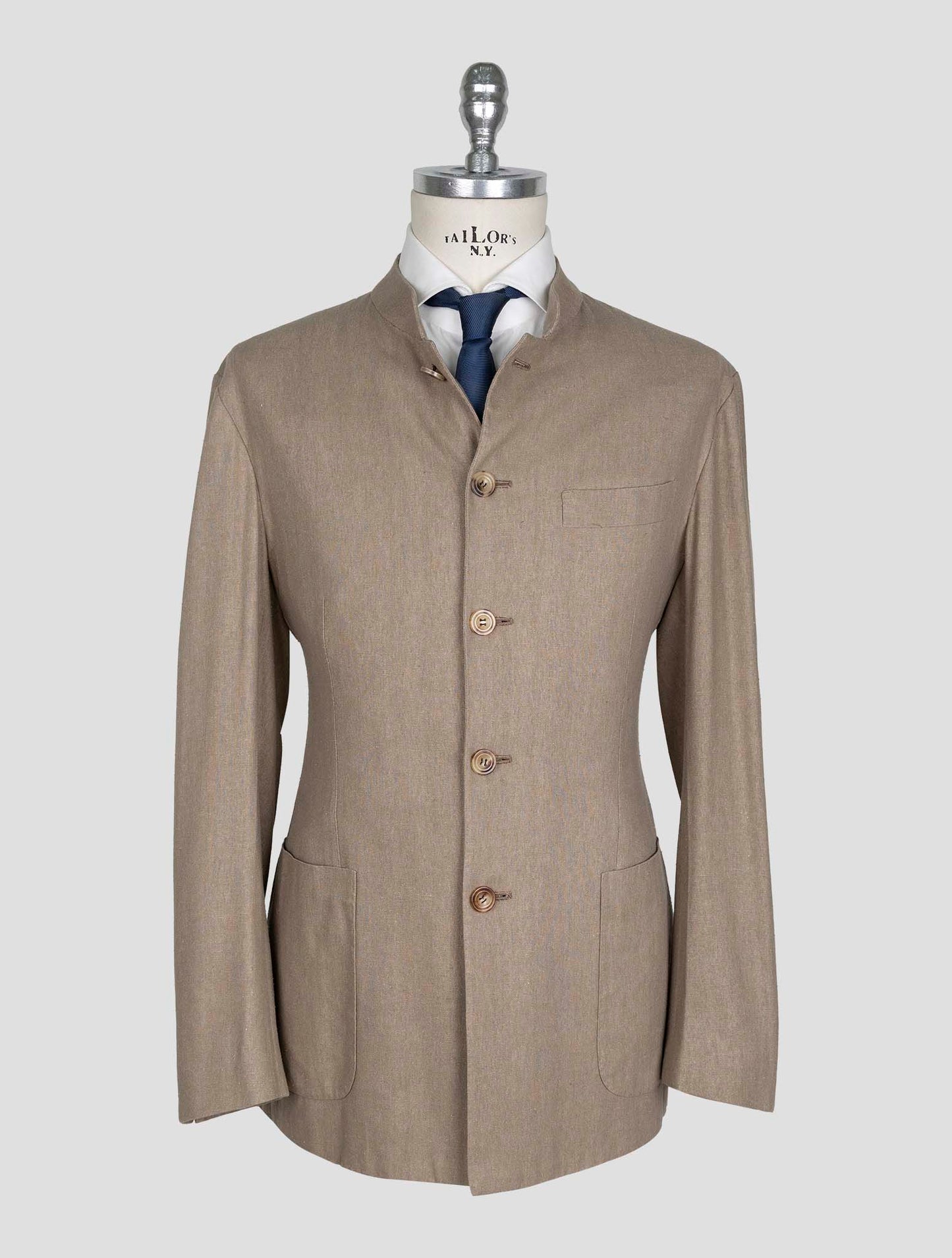 Kiton Brown Silk Blazer