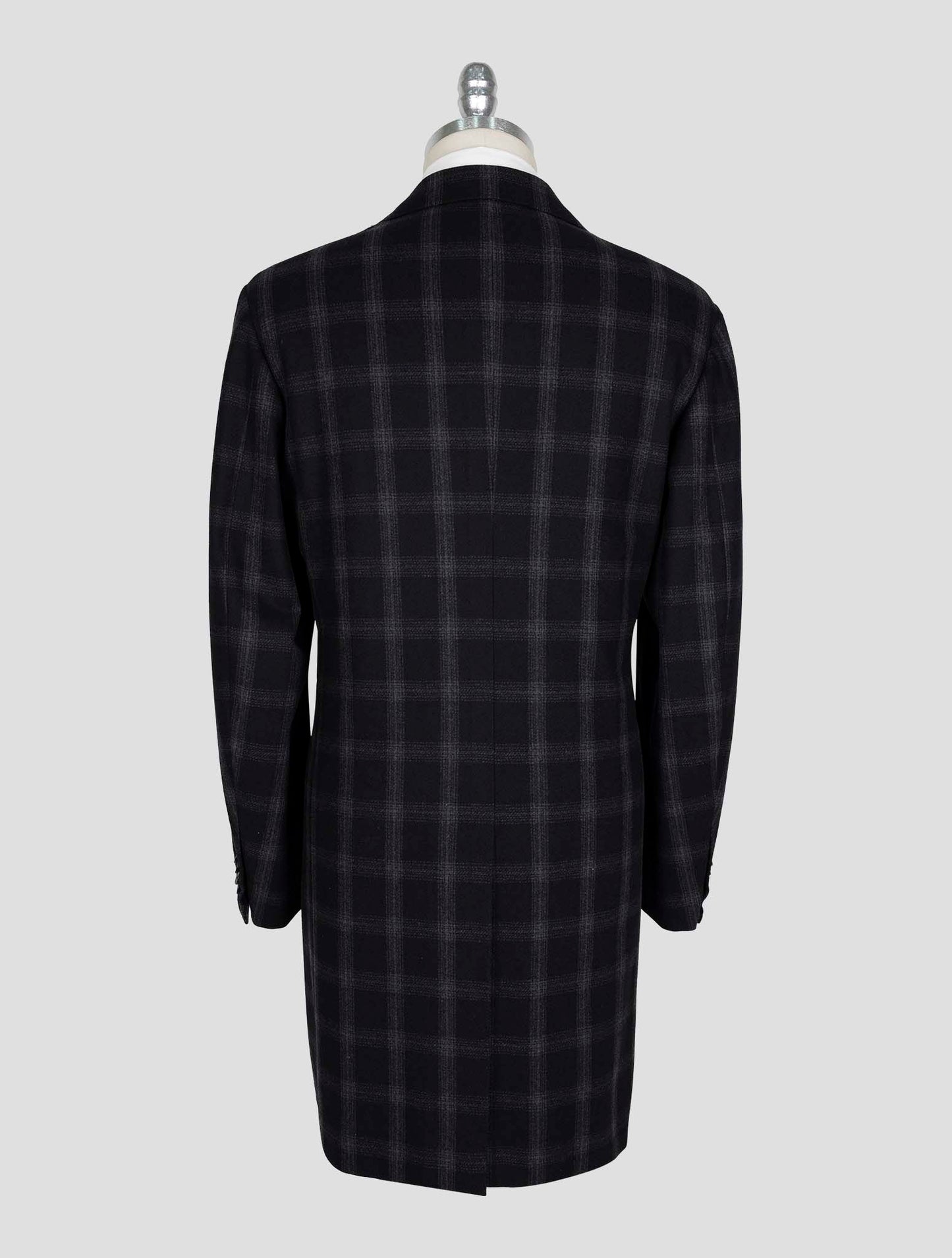 Kiton Dark Gray Virgin Wool 14 Micron Overcoat