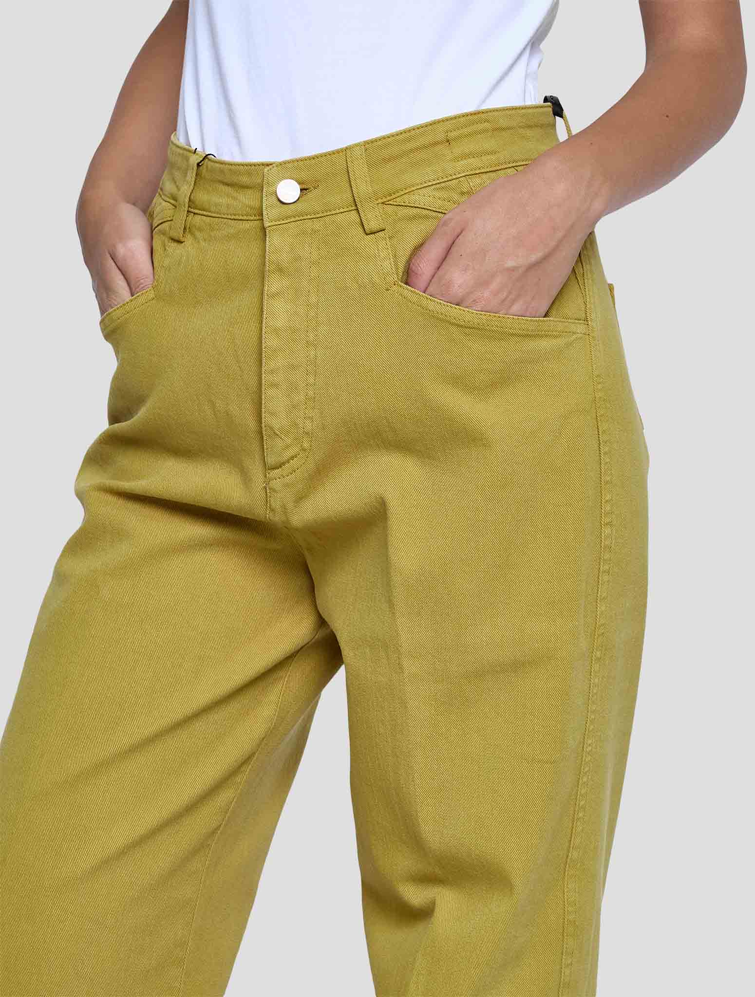 Kiton Yellow Cotton Ea Jeans Women