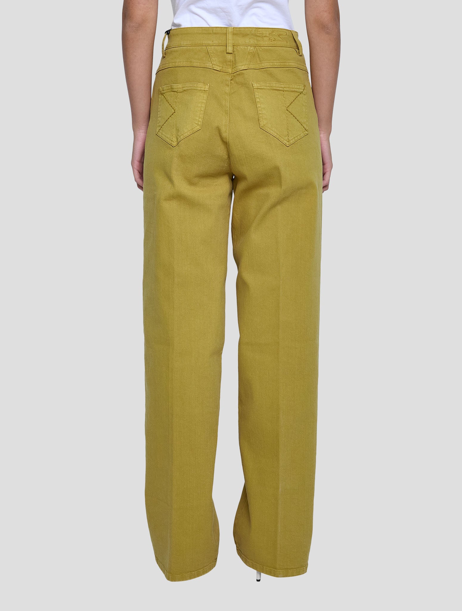Kiton Yellow Cotton Ea Jeans Women