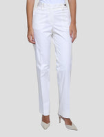 Kiton White Cotton Ea Pants Women