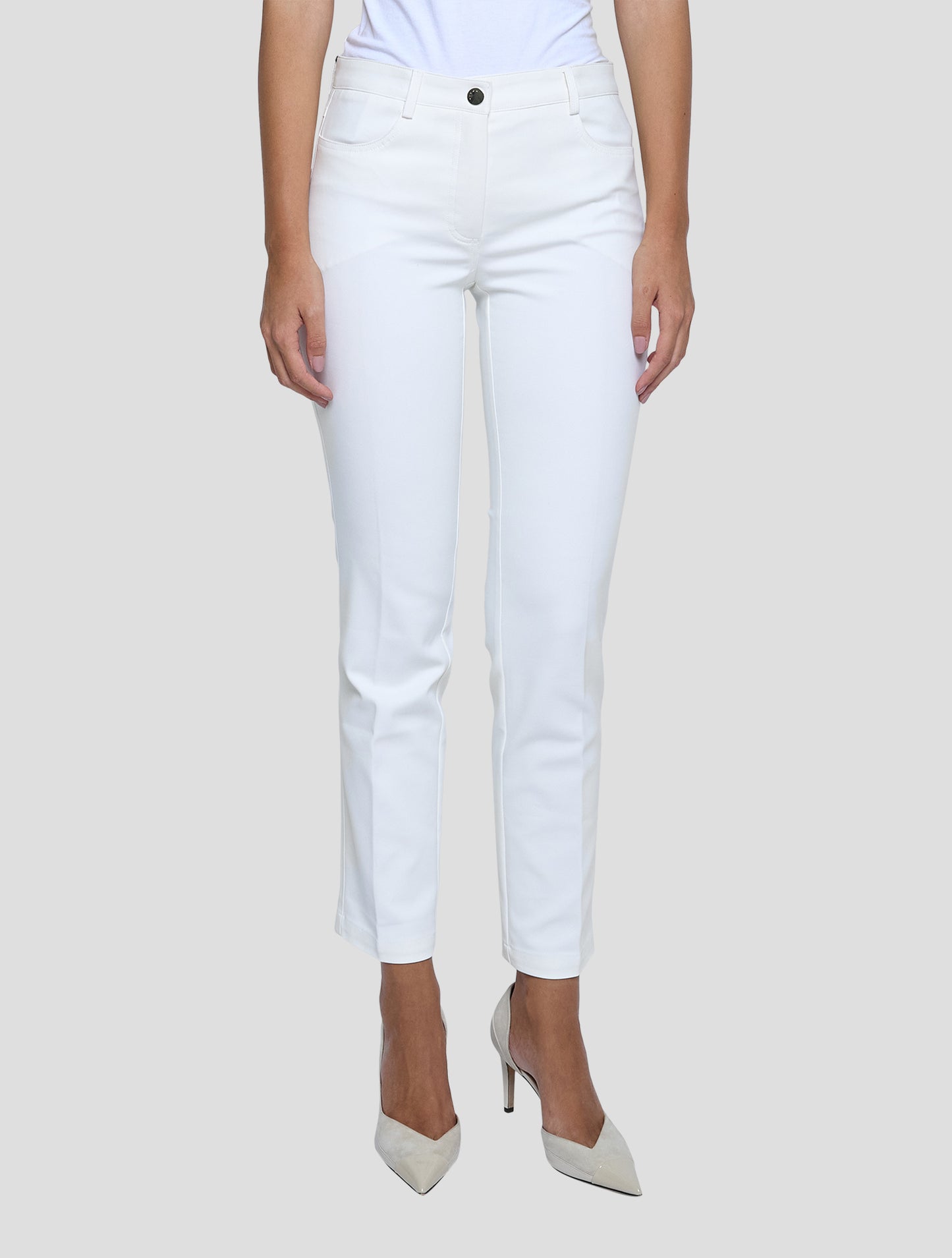 Kiton White Cotton Pa Ea Pants Women
