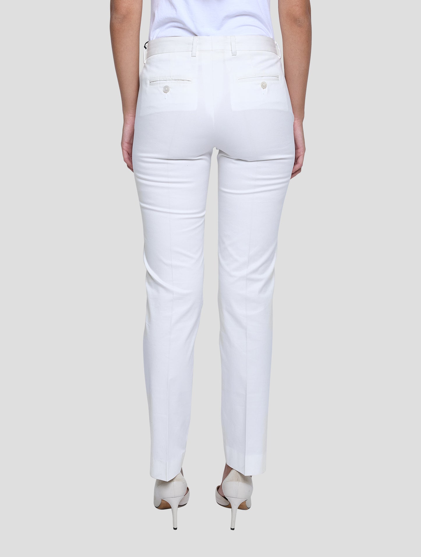 Kiton White Cotton Ea Pants Women