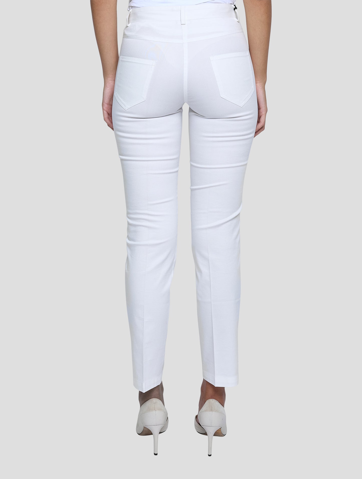 Kiton White Cotton Ea Pants Women