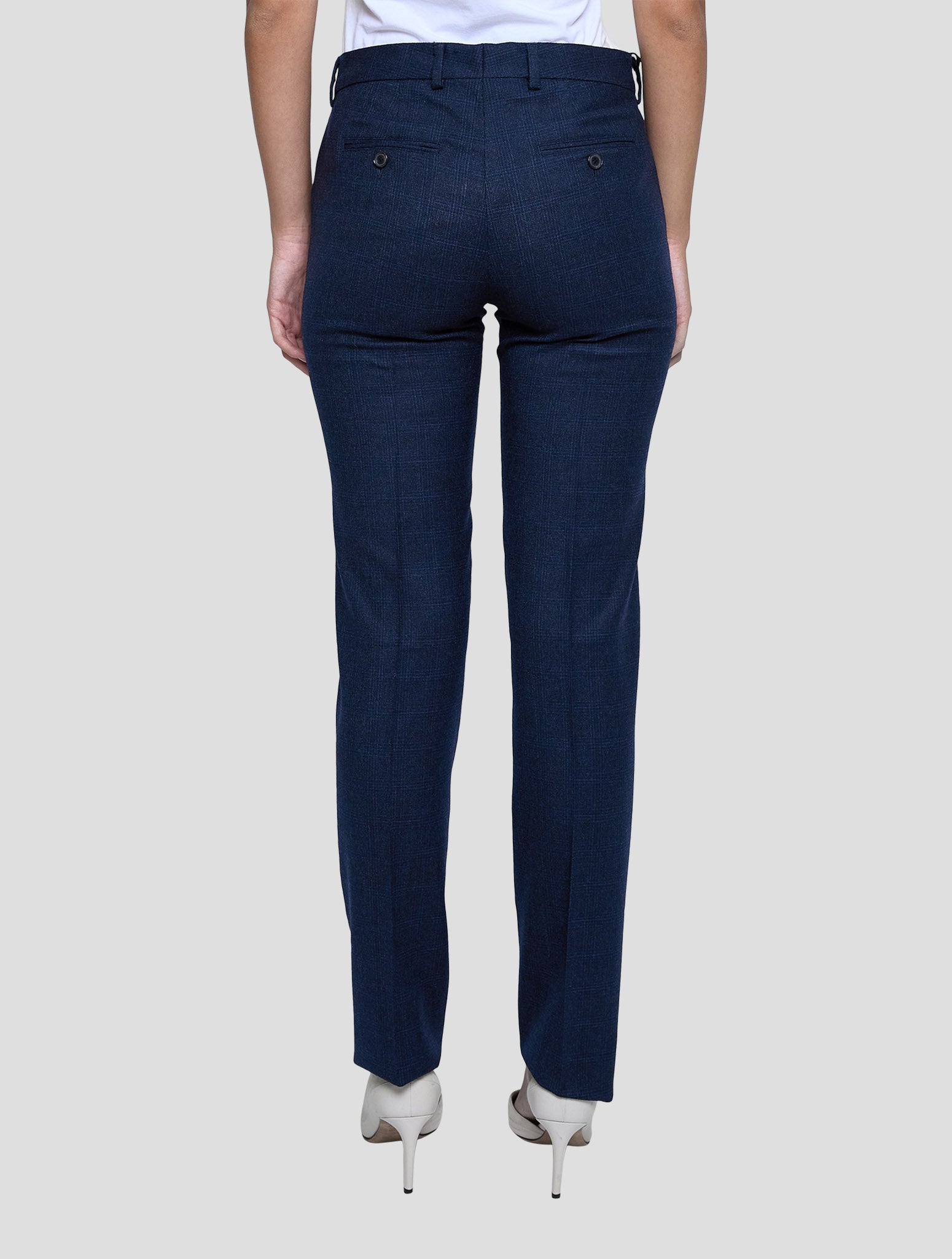 Kiton Blue Cotton Cashmere Ea Pants Women