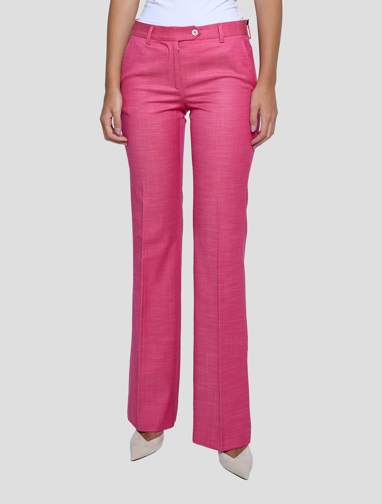 Kiton Pink Virgin Wool Cotton Ea Pants Women