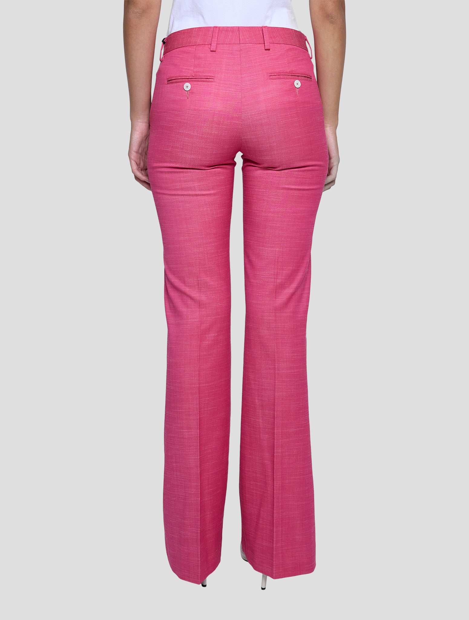 Kiton Pink Virgin Wool Cotton Ea Pants Women
