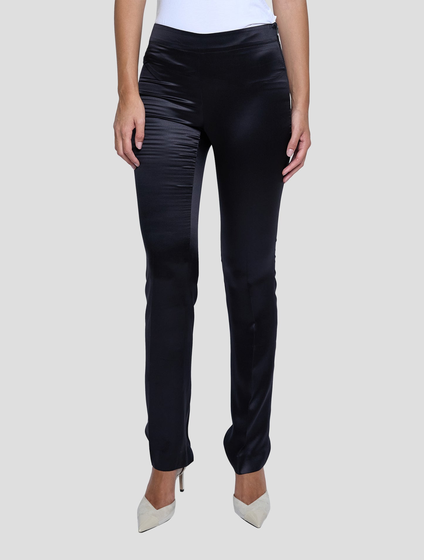 Kiton Black Silk Pants Women