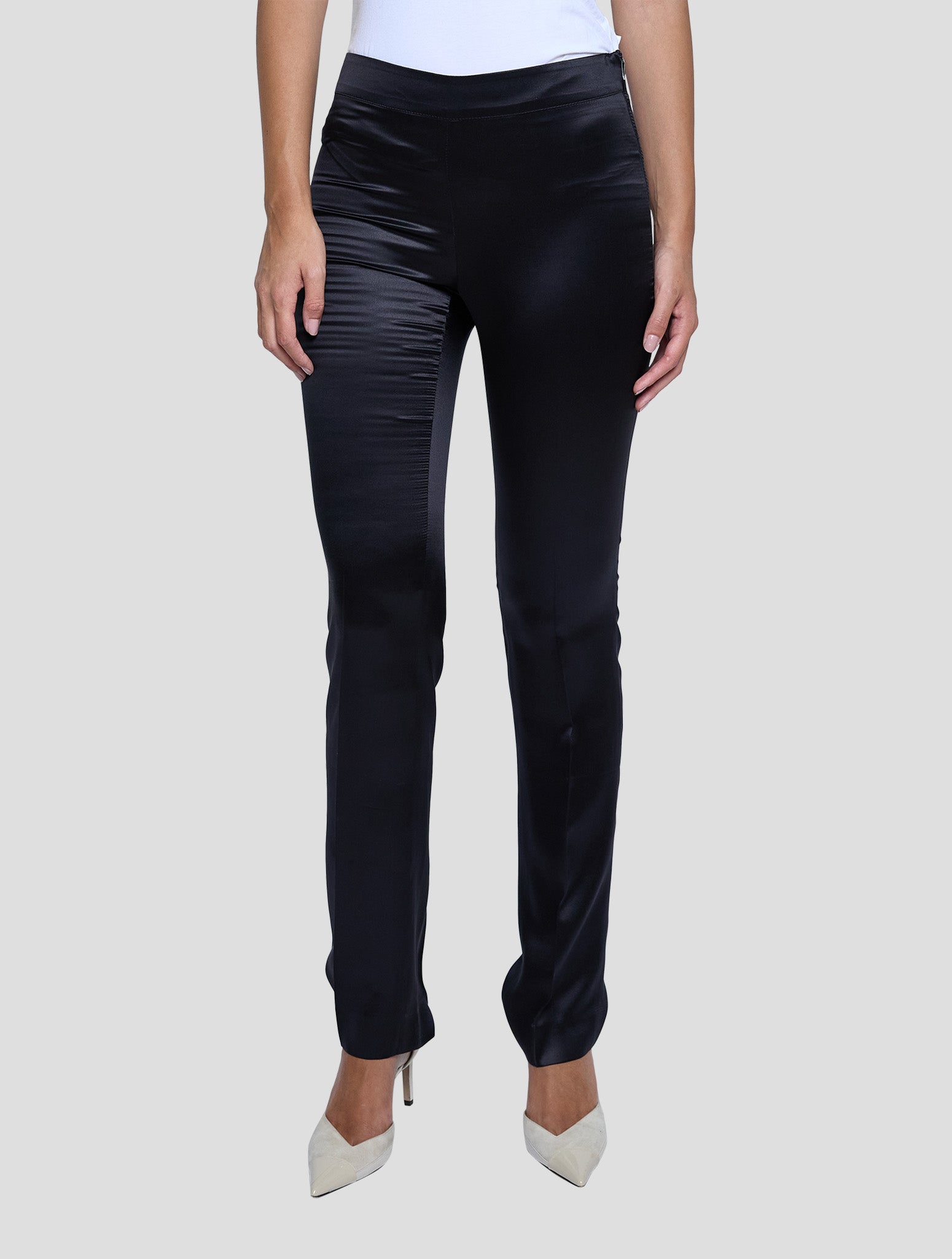 Kiton Black Silk Pants Women