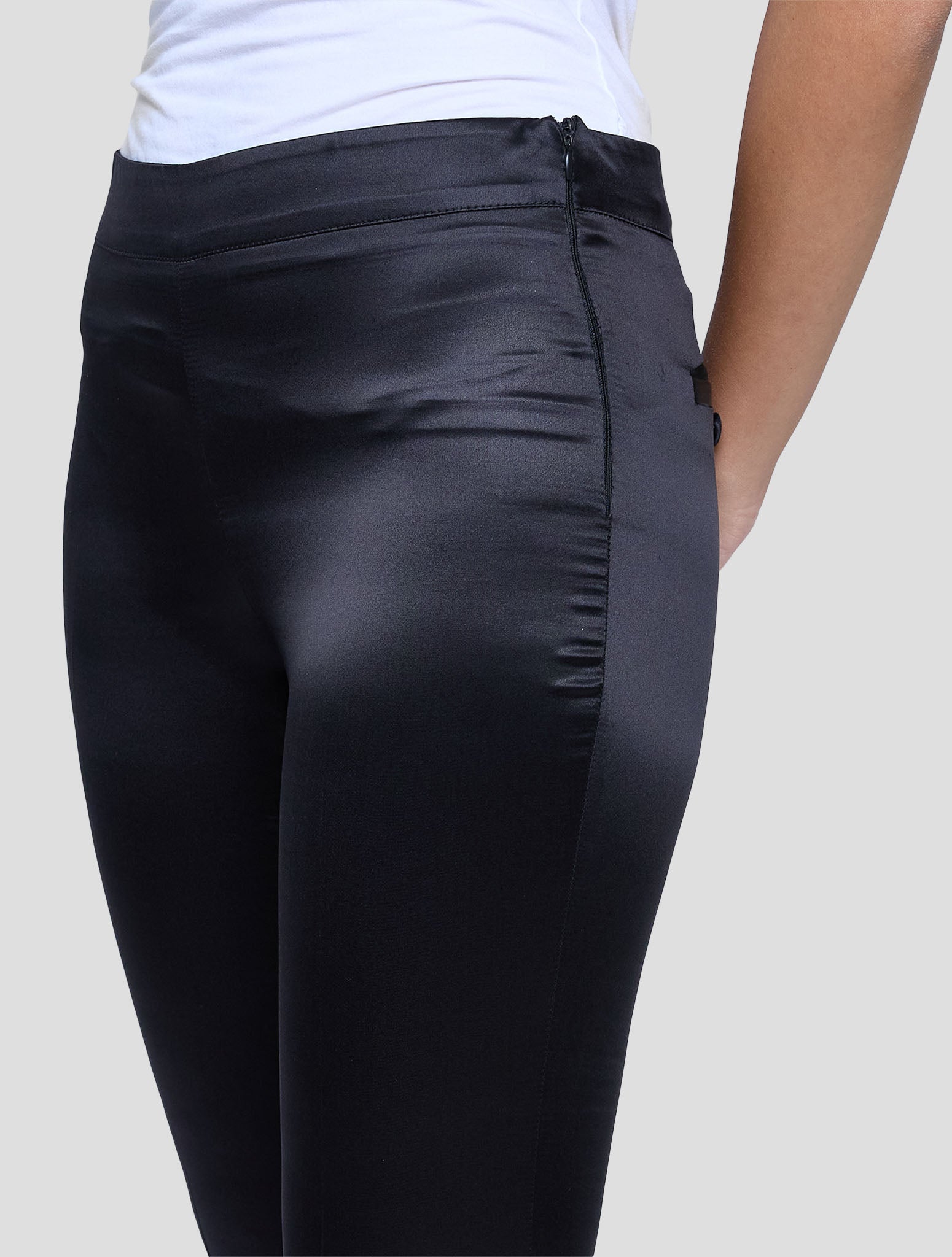 Kiton Black Silk Pants Women