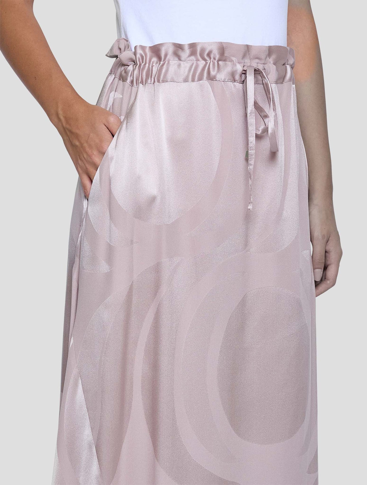 Kiton Pink Silk Skirt Women
