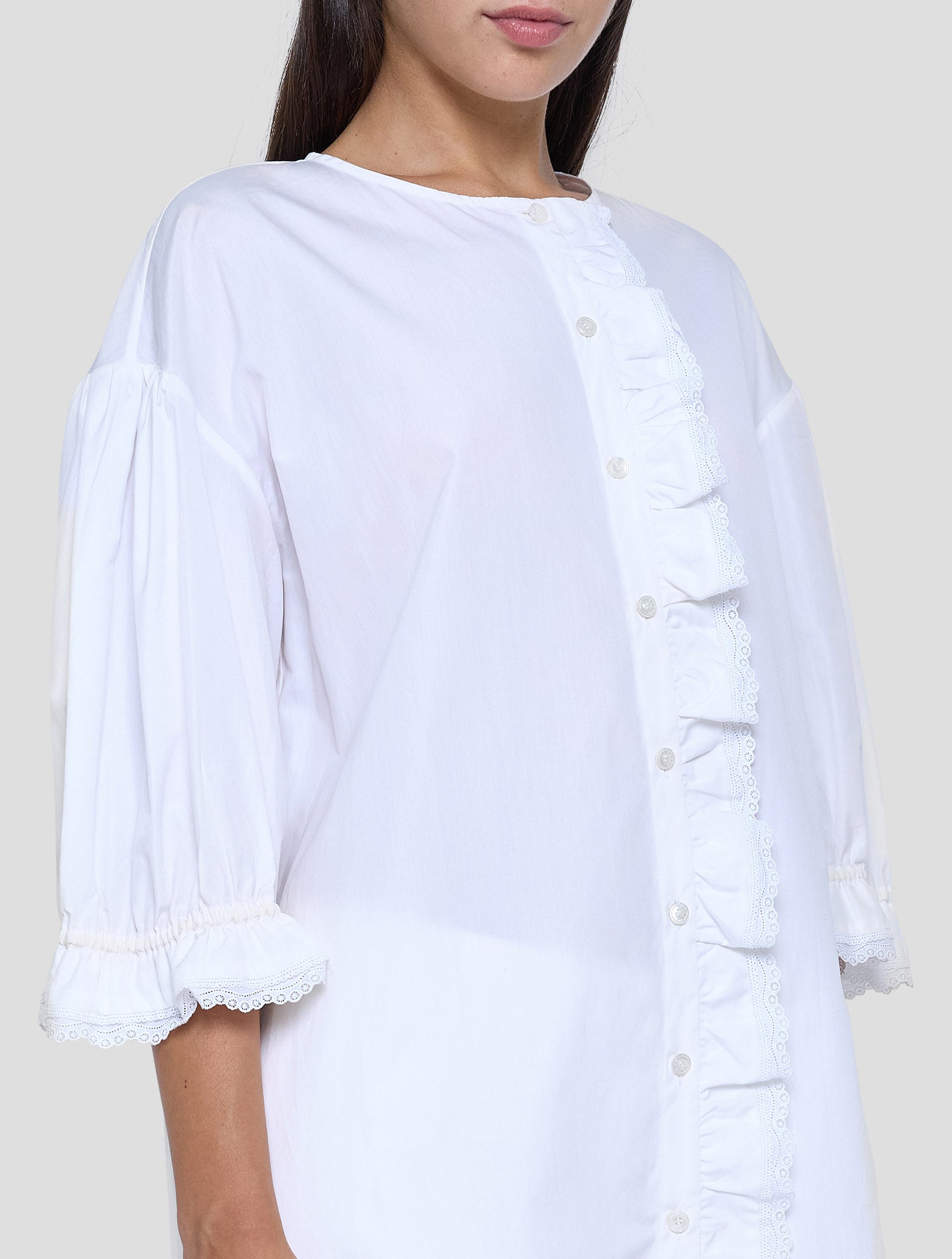 Kiton White Cotton Shirt Women