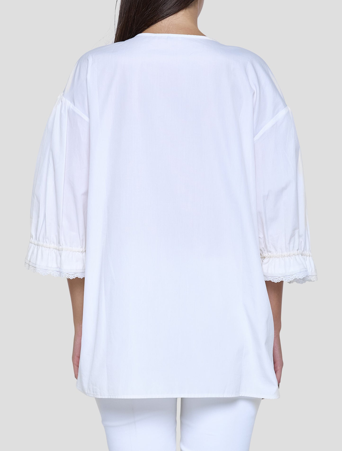 Kiton White Cotton Shirt Women