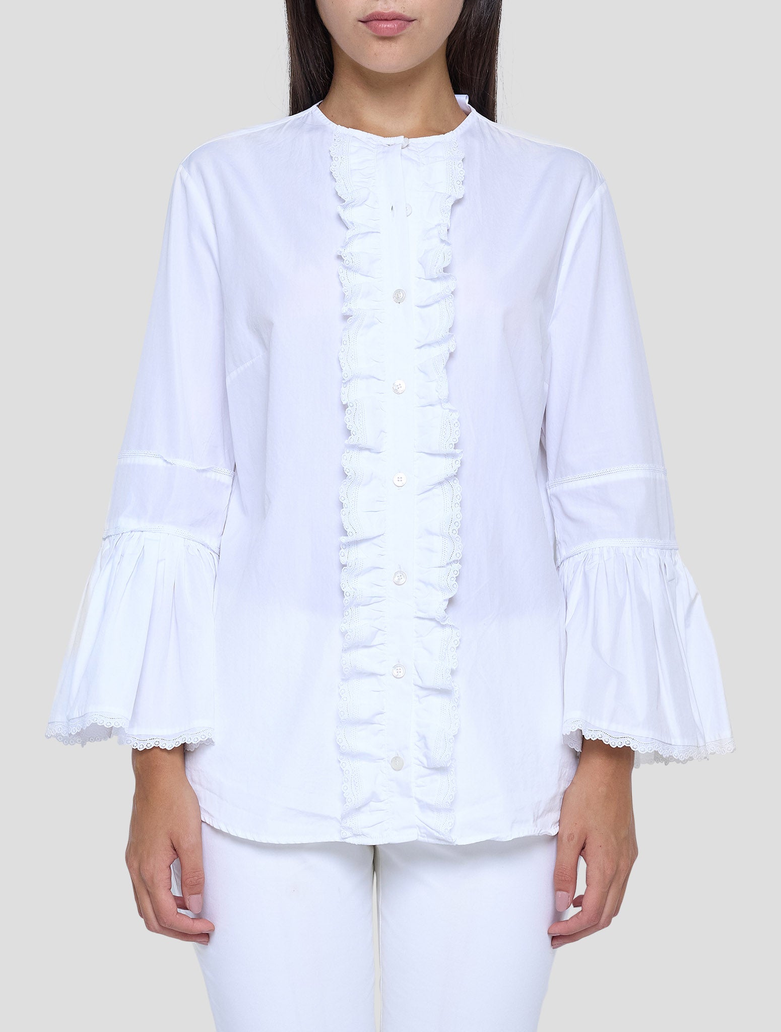 Kiton White Cotton Shirt Women