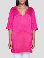 Kiton Fuchsia Silk Shirt Women