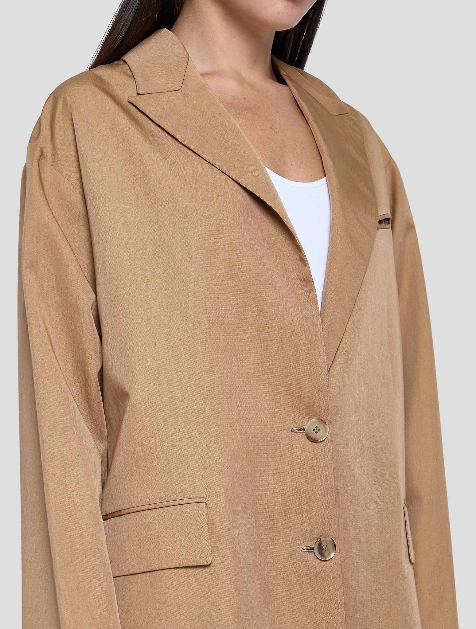 Kiton Brown Lyocell Viscose Silk Blazer Women
