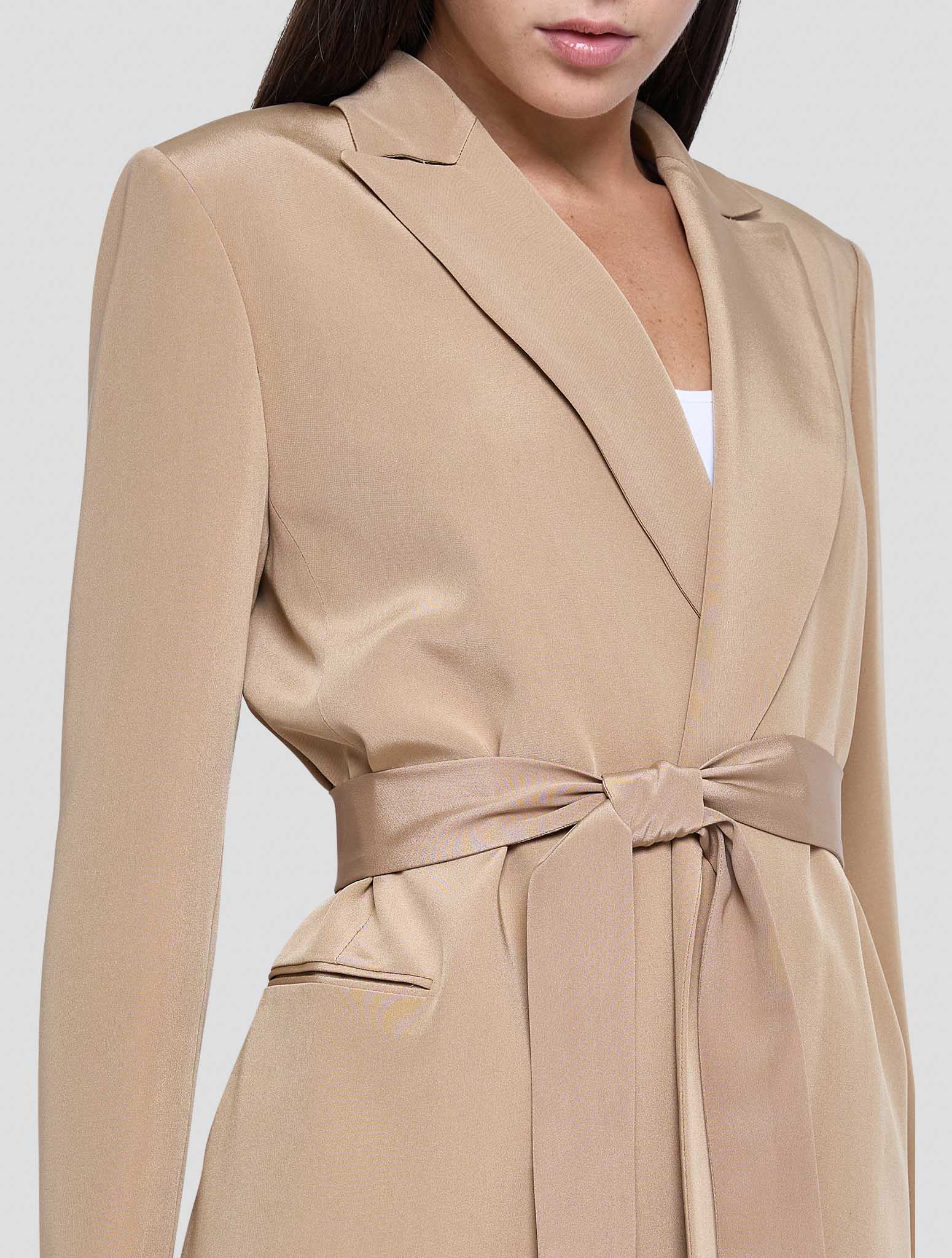 Kiton Brown Silk Blazer Women