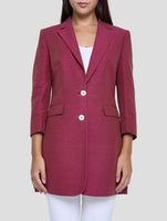 Kiton Fuchsia Cotton Blazer Women