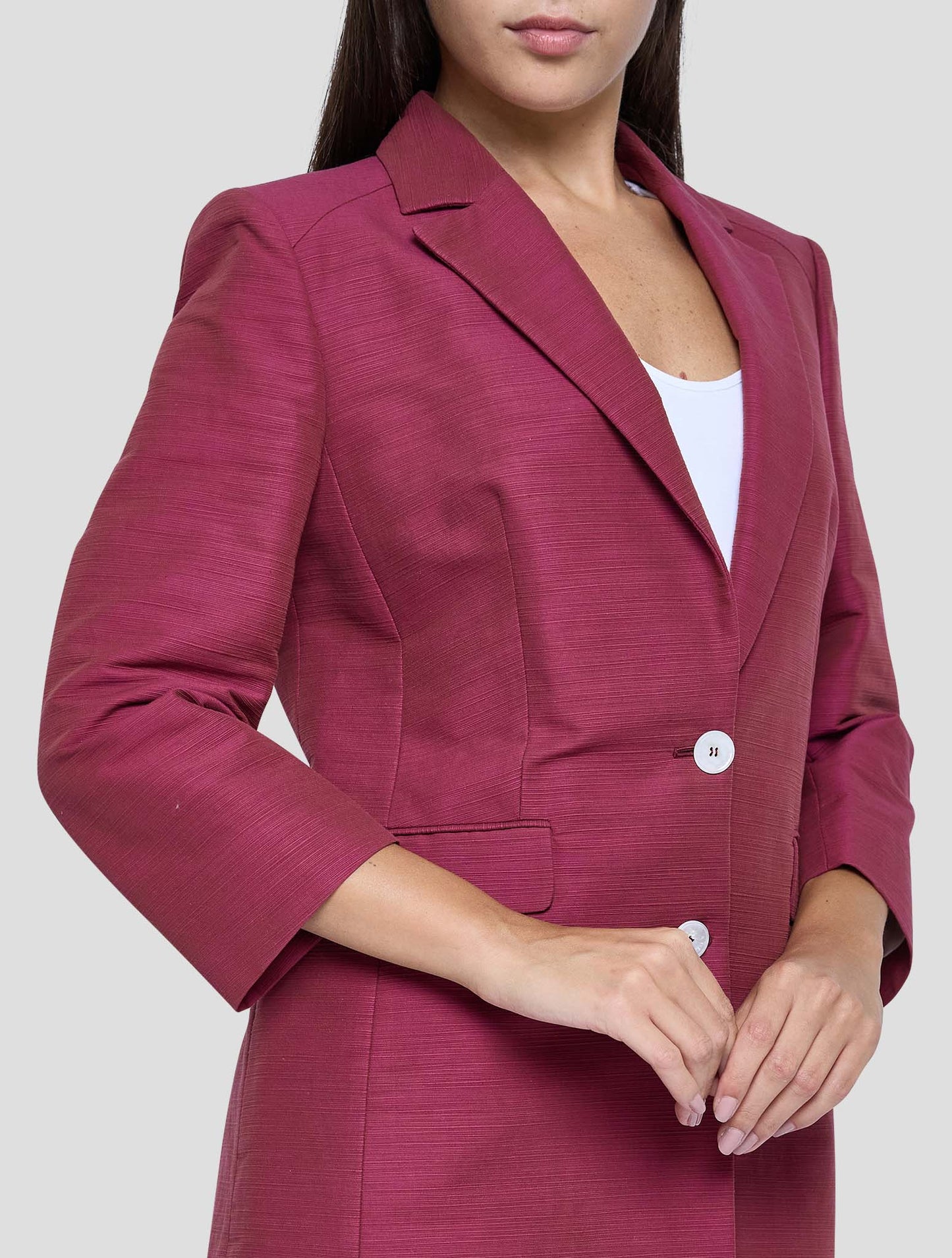 Kiton Fuchsia Cotton Blazer Women