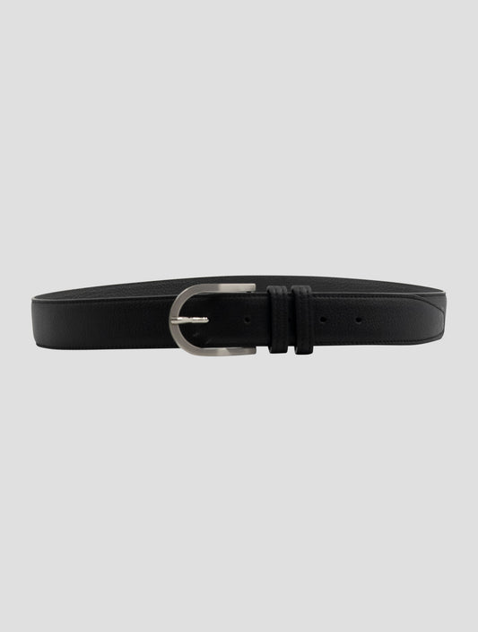 Kiton Black Leather Belt
