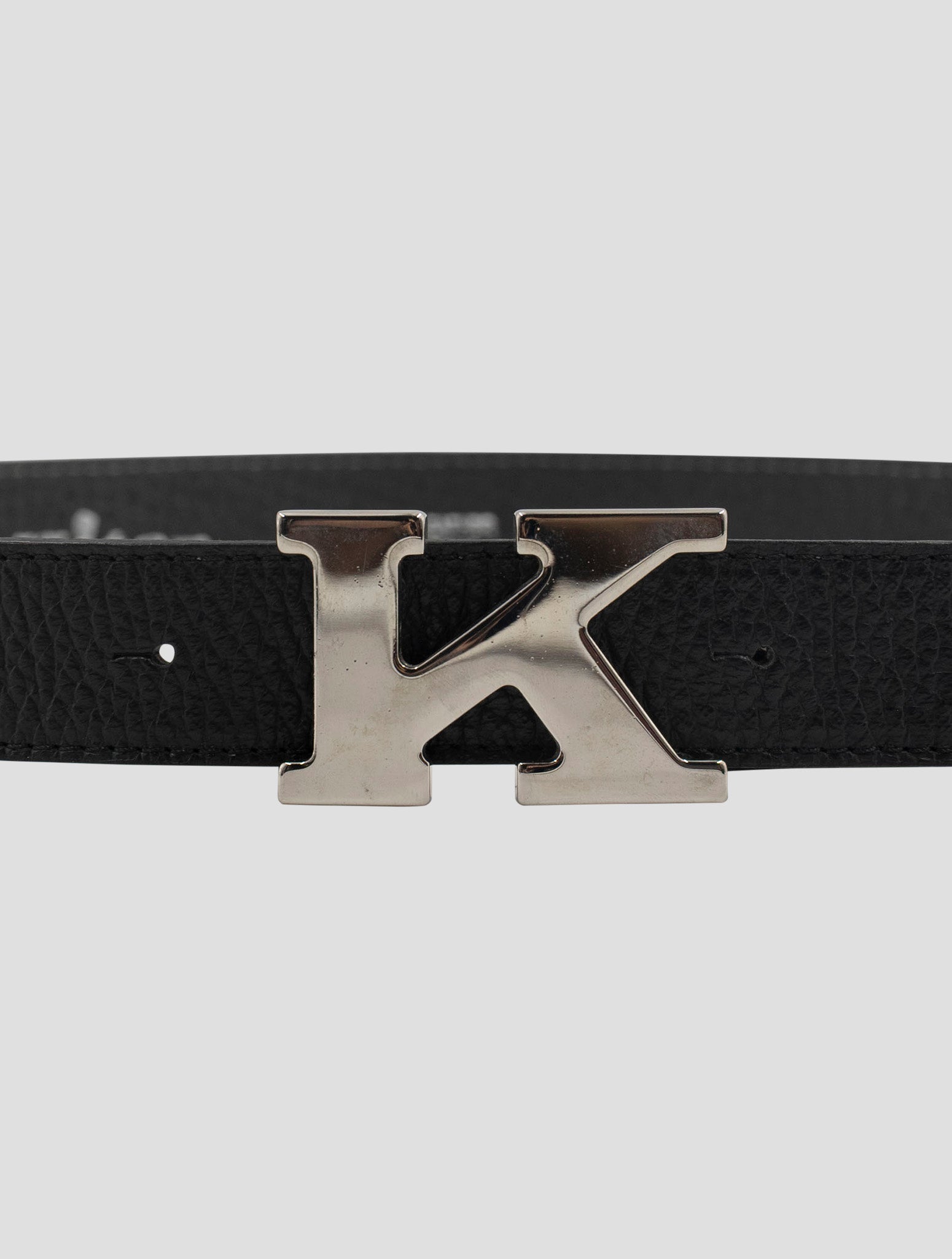 Kiton Black Leather Belt Women