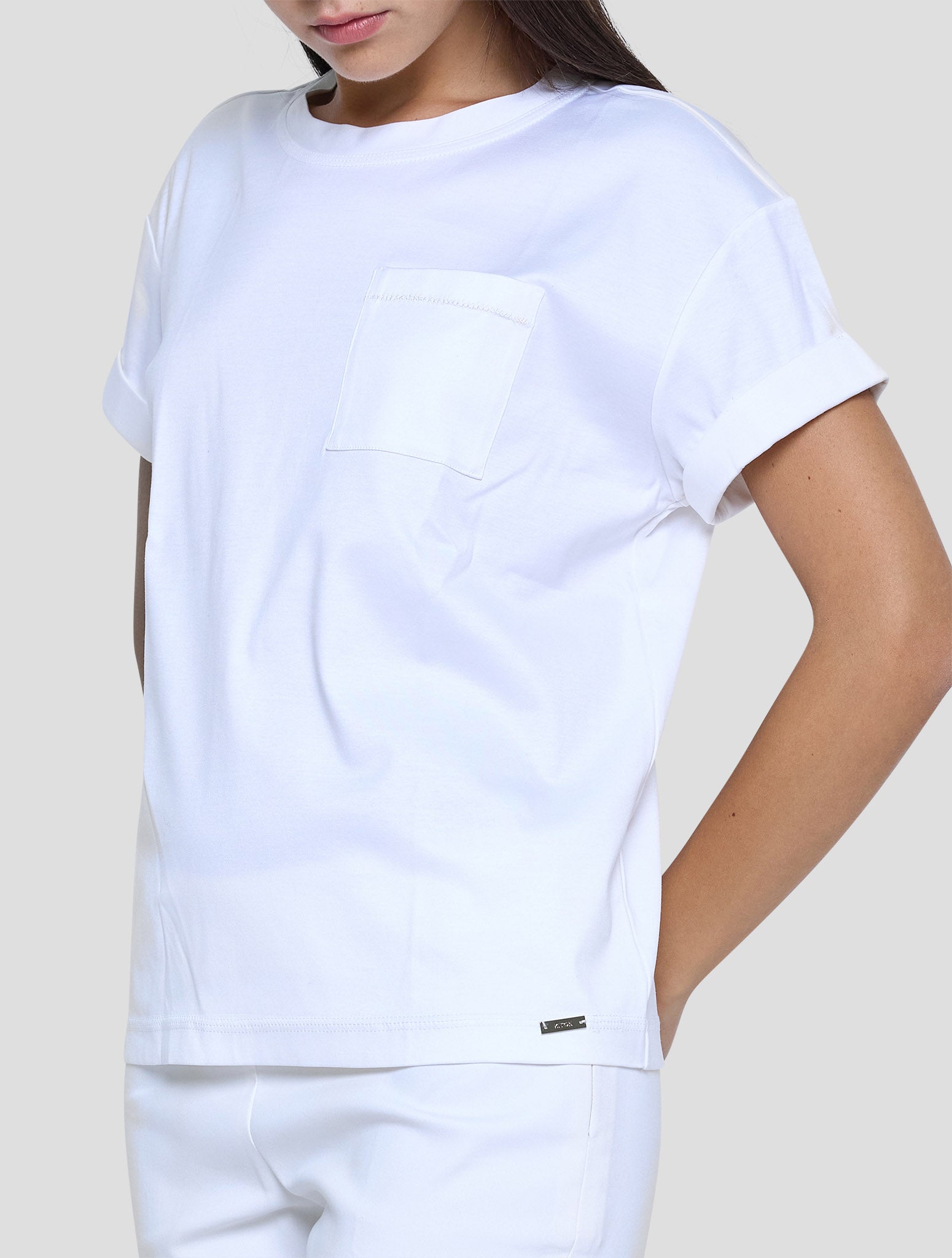 Kiton White Cotton T-Shirt Women