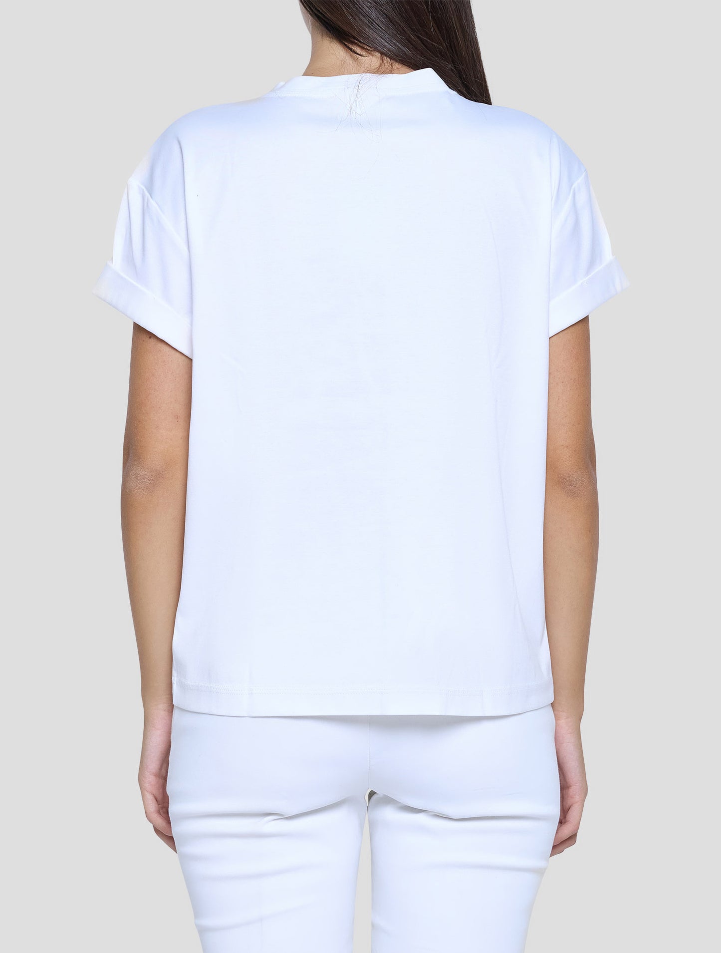 Kiton White Cotton T-Shirt Women