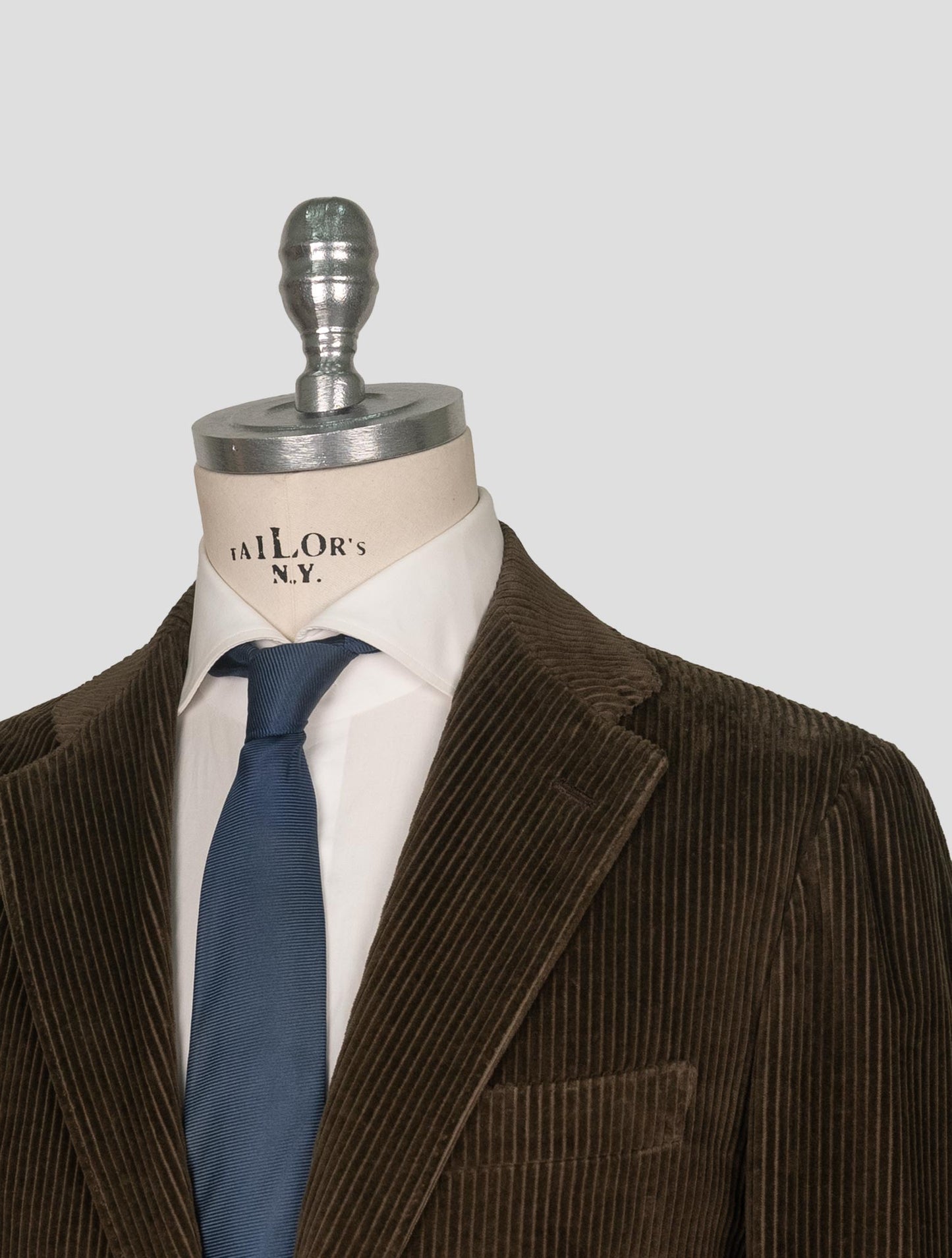 Kiton Brown Cotton Velvet Blazer