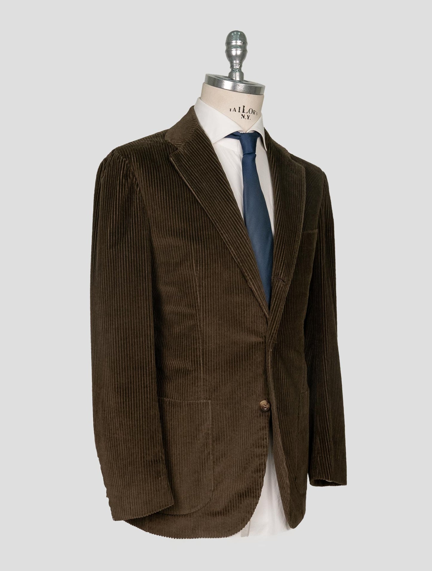 Kiton Brown Cotton Velvet Blazer