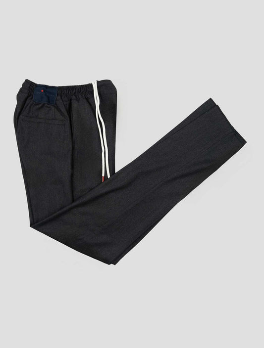 Kiton Dark Gray Virgin Wool Cashmere Pa Ea Pants