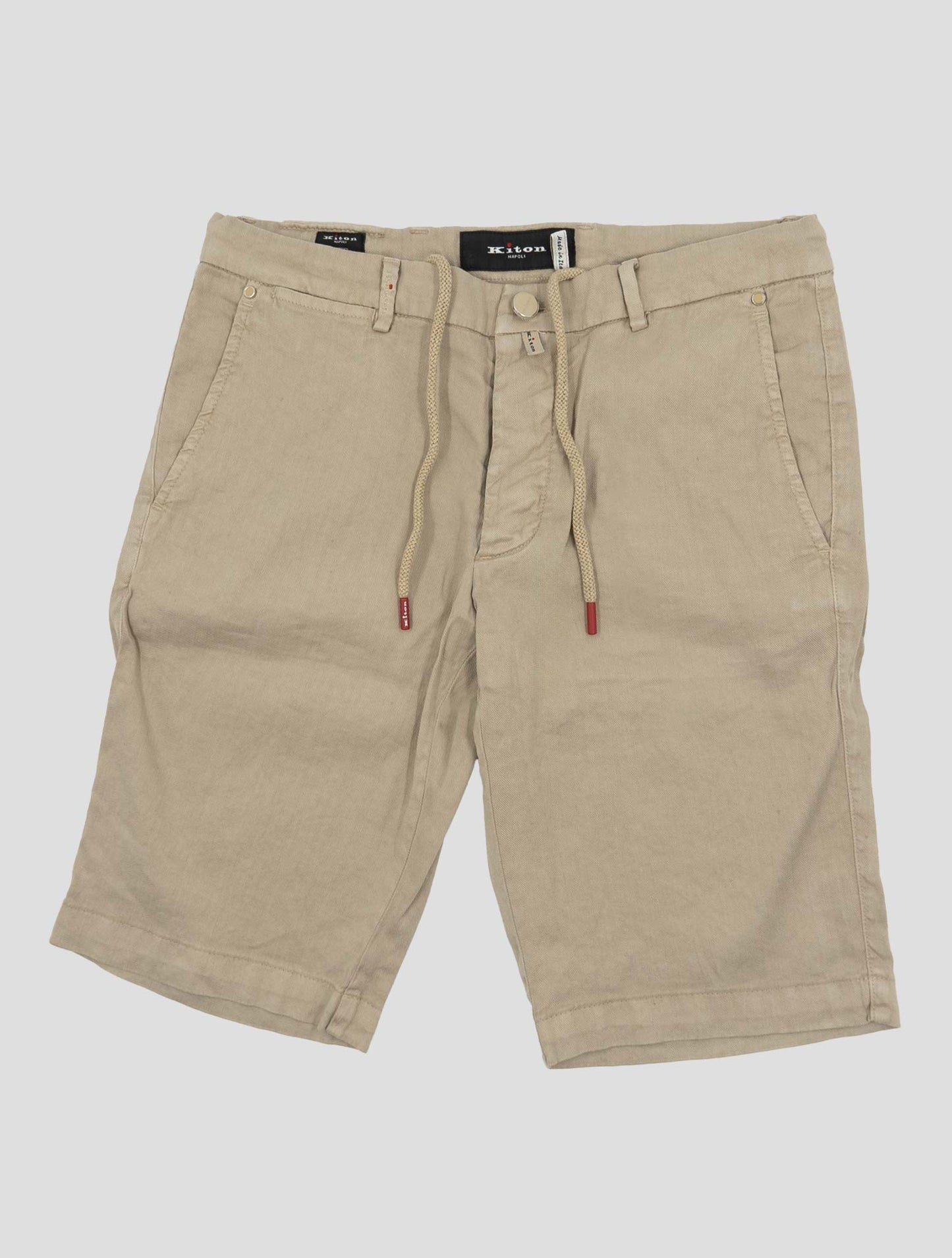 Kiton Beige Linen Cotton Ea Short Pants