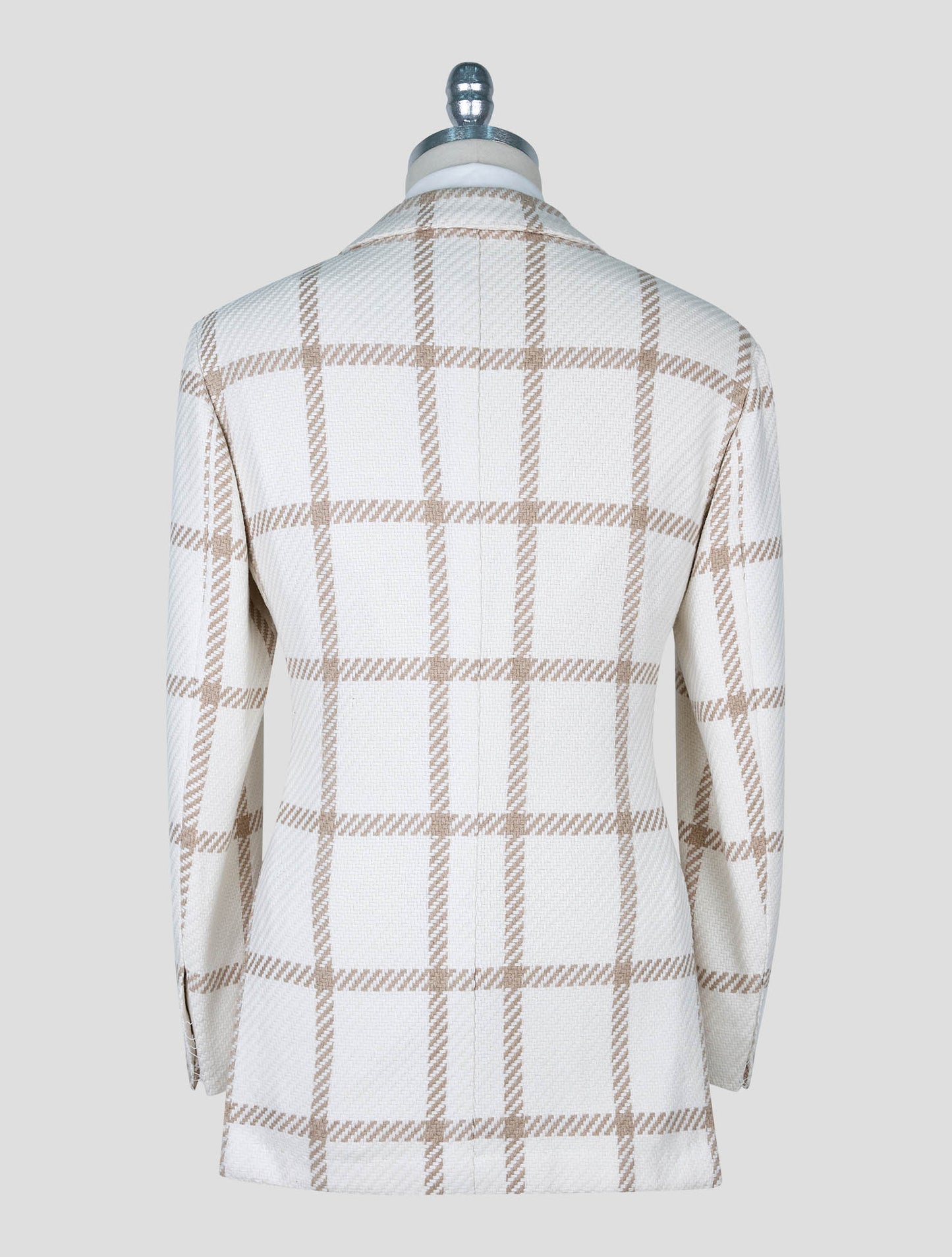 Kiton Beige White Cashmere Blazer