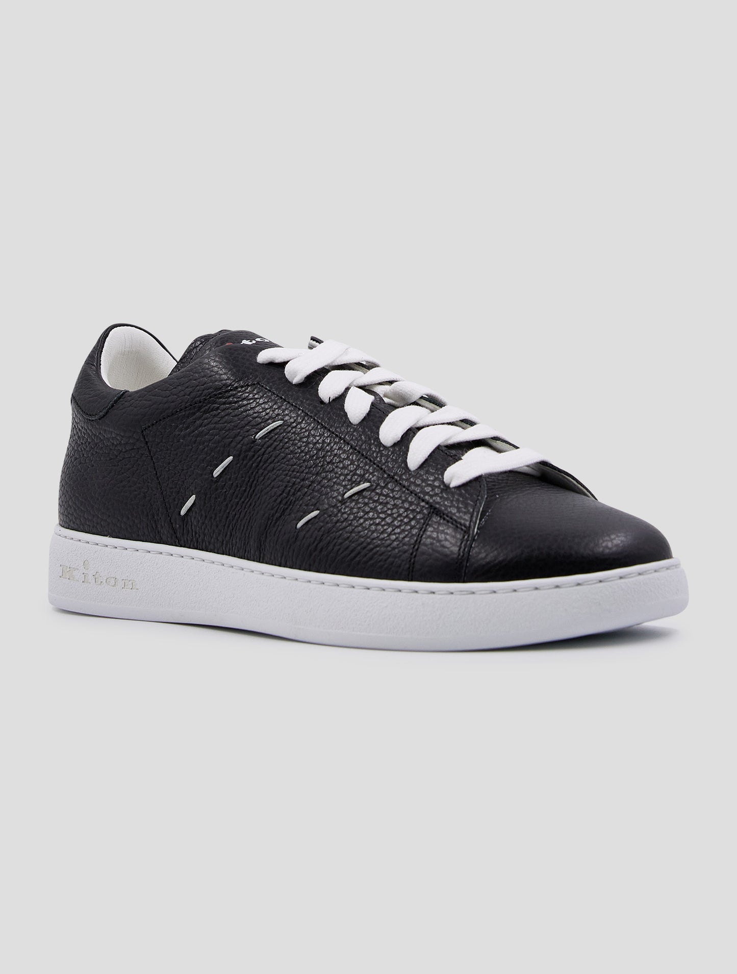 Kiton Black Leather Sneakers
