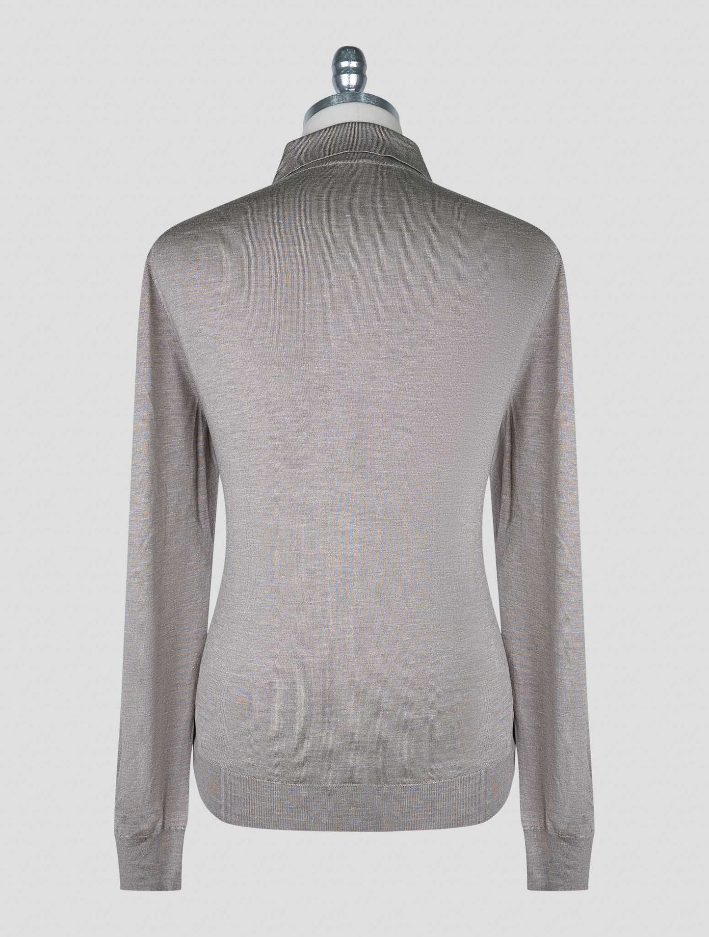 Kiton Beige Silk Cashmere Linen Sweater Polo